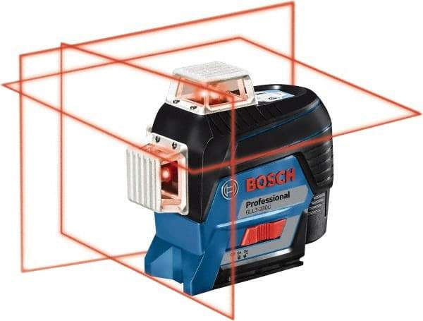 Bosch - 3 Beam 200' Max Range Self Leveling Line Laser - 3/32" at 30' Accuracy, Battery Included - Exact Tool & Supply