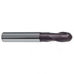 1/2" Dia. - 3 OAL 2 FL 30 Helix Firex Carbide Ball Nose End Mill - Exact Tool & Supply