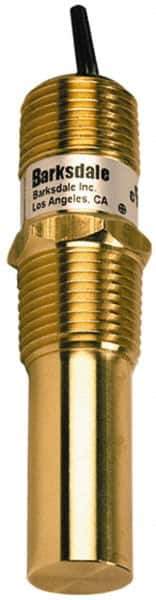 Barksdale - 50 to 300°F Bi-Metal Compact Switch - 1/2" NPT, 11/16 x 1-1/2 Rigid Stem, Brass, ±10°F - Exact Tool & Supply