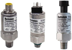 Barksdale - 6,000 Max psi, ±0.5% Accuracy, 7/16-20 UNF-2A (Male) Connection Pressure Transducer - 0 to 10 VDC Output Signal, M12 Hirschman Connector Wetted Parts, 7/16" Thread, -40 to 185°F, 28 Volts - Exact Tool & Supply