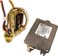 Barksdale - 160 to 3,200 psi Adjustable Range, 4,800 Max psi, Bourdon Tube Pressure Switch - 1/4 NPT Female, Terminals, SPDT Contact, 316SS Wetted Parts, 1% Repeatability - Exact Tool & Supply