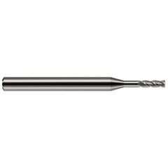 Harvey Tool - 0.1", 0.3" LOC, 1/8" Shank Diam, 1-1/2" OAL, 4 Flute Solid Carbide Square End Mill - Exact Tool & Supply