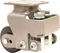 Hamilton - 4" Diam x 2" Wide, Impact-Resistant Cast Nylon Swivel Caster - 1,600 Lb Capacity, Top Plate Mount, 4" x 5" Plate, Sealed Precision Ball Bearing Bearing - Exact Tool & Supply