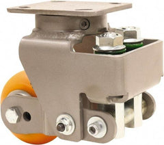Hamilton - 4" Diam x 2" Wide, Cast Iron Swivel Caster - 1,000 Lb Capacity, Top Plate Mount, 4" x 5" Plate, Sealed Precision Ball Bearing Bearing - Exact Tool & Supply