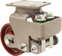 Hamilton - 5" Diam x 2" Wide, Cast Iron Swivel Caster - 1,300 Lb Capacity, Top Plate Mount, 4" x 5" Plate, Sealed Precision Ball Bearing Bearing - Exact Tool & Supply