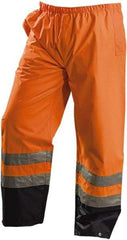 OccuNomix - Size S, High Visibility Yellow, Rain Pants - 2 Pockets, Open Ankle - Exact Tool & Supply
