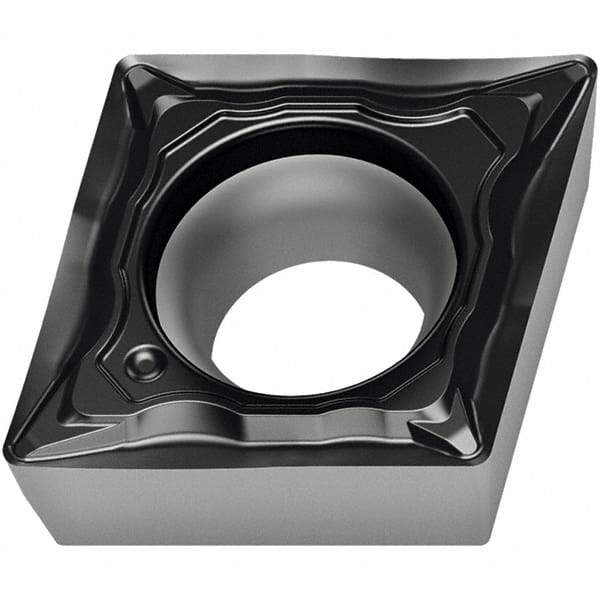 Walter - CPMT FP4 Grade WPP10S Turning Insert - TiCN+Al2O3+(TiCN) Finish, 80° Rhombic, 9.53mm Inscr Circle, 3.97mm Thick, 0.8mm Corner Radius - Exact Tool & Supply