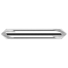 Harvey Tool - 3/8" Diam 100°/80° 3-Flute Double End Solid Carbide Chamfer Mill - Exact Tool & Supply