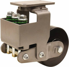 Hamilton - 8" Diam x 3" Wide, Phenolic Swivel Caster - 3,000 Lb Capacity, Top Plate Mount, 4-1/2" x 6-1/2" Plate, Roller Bearing Bearing - Exact Tool & Supply