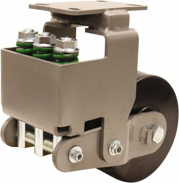 Hamilton - 8" Diam x 3" Wide, Phenolic Rigid Caster - 3,000 Lb Capacity, Top Plate Mount, 4-1/2" x 6-1/2" Plate, Roller Bearing Bearing - Exact Tool & Supply