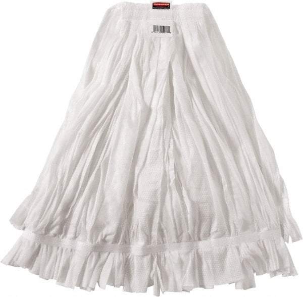 Rubbermaid - 1" White Head Band, Medium Rayon Cut End Mop Head - Hook & Loop Connection, Use with Wet Mop Hook & Loop Handles - Exact Tool & Supply
