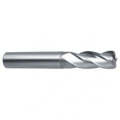 6mm Dia. x 57mm Overall Length 4-Flute Square End Solid Carbide SE End Mill-Round Shank-Center Cut-Uncoated - Exact Tool & Supply