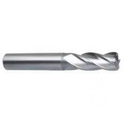 6mm Dia. x 57mm Overall Length 4-Flute Square End Solid Carbide SE End Mill-Round Shank-Center Cut-Uncoated - Exact Tool & Supply