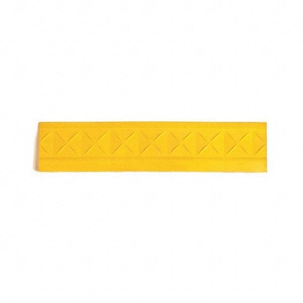 Ergo Advantage - 18" Long x 4" Wide x 1" Thick, Anti-Fatigue Modular Matting Anti-Fatigue Flooring - Female, 1 Interlocking Side, Yellow, For Dry Areas - Exact Tool & Supply