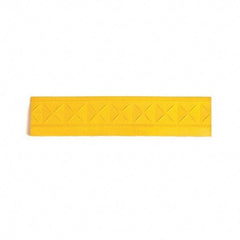 Ergo Advantage - 18" Long x 4" Wide x 1" Thick, Anti-Fatigue Modular Matting Anti-Fatigue Flooring - Female, 1 Interlocking Side, Yellow, For Dry Areas - Exact Tool & Supply