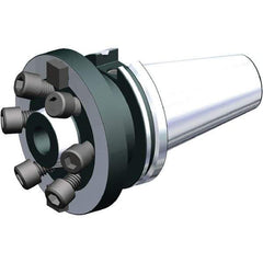 Kennametal - CV60F 4-1/4" Shank Diam Taper Shank 22.29mm Hole End Mill Holder/Adapter - 4-5/8" Nose Diam, 2.451" Projection, 1-1/4-7 Drawbar, Through-Spindle Coolant - Exact Tool & Supply