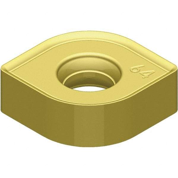 Kennametal - SNHJ441 Grade KCSM40 Carbide Milling Insert - TiN Finish, 4.52mm Thick, 1/2" Inscribed Circle, 1/4" Corner Radius - Exact Tool & Supply