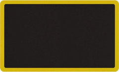 Smart Step - 5' Long x 3' Wide, Dry Environment, Anti-Fatigue Matting - Black with Yellow Borders, Urethane with Urethane Sponge Base, Beveled on All 4 Sides - Exact Tool & Supply