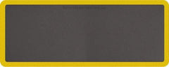 Smart Step - 5' Long x 2' Wide, Dry Environment, Anti-Fatigue Matting - Gray with Yellow Borders, Urethane with Urethane Sponge Base, Beveled on All 4 Sides - Exact Tool & Supply