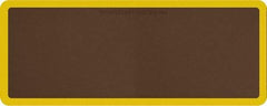 Smart Step - 5' Long x 2' Wide, Dry Environment, Anti-Fatigue Matting - Brown with Yellow Borders, Urethane with Urethane Sponge Base, Beveled on All 4 Sides - Exact Tool & Supply