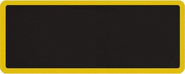 Smart Step - 5' Long x 2' Wide, Dry Environment, Anti-Fatigue Matting - Black with Yellow Borders, Urethane with Urethane Sponge Base, Beveled on All 4 Sides - Exact Tool & Supply