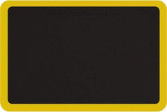 Smart Step - 3' Long x 2' Wide, Dry Environment, Anti-Fatigue Matting - Black with Yellow Borders, Urethane with Urethane Sponge Base, Beveled on All 4 Sides - Exact Tool & Supply