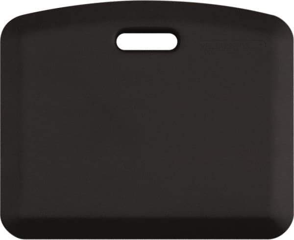 Smart Step - Dry Environment, Anti-Fatigue Matting - Black, Urethane with Urethane Sponge Base, Beveled on All 4 Sides - Exact Tool & Supply