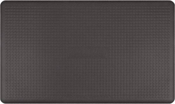 Smart Step - 5' Long x 3' Wide, Dry Environment, Anti-Fatigue Matting - Gray, Urethane with Urethane Sponge Base, Beveled on 3 Sides - Exact Tool & Supply
