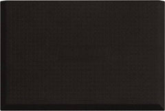 Smart Step - 3' Long x 2' Wide, Dry Environment, Anti-Fatigue Matting - Black, Urethane with Urethane Sponge Base, Beveled on 3 Sides - Exact Tool & Supply