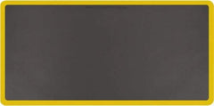Smart Step - 6' Long x 3' Wide, Dry Environment, Anti-Fatigue Matting - Gray with Yellow Borders, Urethane with Urethane Sponge Base, Beveled on All 4 Sides - Exact Tool & Supply