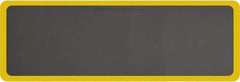 Smart Step - 6' Long x 2' Wide, Dry Environment, Anti-Fatigue Matting - Gray with Yellow Borders, Urethane with Urethane Sponge Base, Beveled on All 4 Sides - Exact Tool & Supply