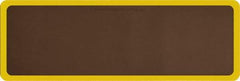 Smart Step - 6' Long x 2' Wide, Dry Environment, Anti-Fatigue Matting - Brown with Yellow Borders, Urethane with Urethane Sponge Base, Beveled on All 4 Sides - Exact Tool & Supply