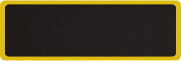 Smart Step - 6' Long x 2' Wide, Dry Environment, Anti-Fatigue Matting - Black with Yellow Borders, Urethane with Urethane Sponge Base, Beveled on All 4 Sides - Exact Tool & Supply