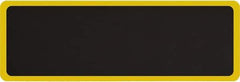 Smart Step - 6' Long x 2' Wide, Dry Environment, Anti-Fatigue Matting - Black with Yellow Borders, Urethane with Urethane Sponge Base, Beveled on All 4 Sides - Exact Tool & Supply