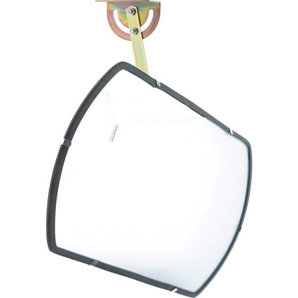 PRO-SAFE - Indoor Rectangular Convex Safety, Traffic & Inspection Mirrors - Acrylic Lens, Fiberboard Backing, 26" High - Exact Tool & Supply
