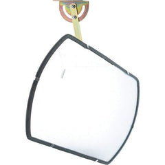 PRO-SAFE - Indoor Rectangular Convex Safety, Traffic & Inspection Mirrors - Acrylic Lens, Fiberboard Backing, 26" High - Exact Tool & Supply