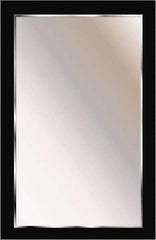 PRO-SAFE - 16" Wide x 22" High, Theft Resistant, Rectangle Glass Washroom Mirror - Stainless Steel Frame - Exact Tool & Supply