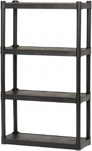 Ability One - Plastic Shelving; Type: Structural Plastic Open Shelving ; Shelf Capacity (Lb.): 75 ; Width (Inch): 32 ; Height (Inch): 54 ; Depth: 13 ; Number of Shelves: 4 - Exact Tool & Supply