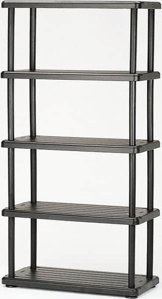 Ability One - Plastic Shelving; Type: Structural Plastic Open Shelving ; Shelf Capacity (Lb.): 180 ; Width (Inch): 36 ; Height (Inch): 74 ; Depth: 18 ; Number of Shelves: 5 - Exact Tool & Supply