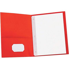 UNIVERSAL - 11" Long x 8-1/2" Wide Pocket with Fasteners - Red - Exact Tool & Supply