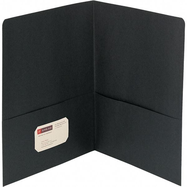 SMEAD - 11" Long x 8-1/2" Wide Pocket - Black - Exact Tool & Supply