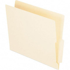Pendaflex - 12-1/4 x 9-1/2", Letter Size, Manila, File Folders with End Tab - 11 Point Stock - Exact Tool & Supply