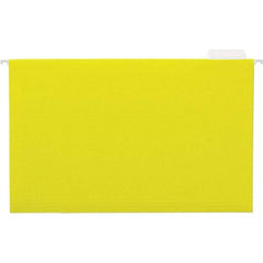 UNIVERSAL - 9-1/2x11-3/4", Legal, Yellow, Hanging File Folder - 11 Point Stock, 1/5 Tab Cut Location - Exact Tool & Supply