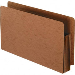 Pendaflex - 15-3/4 x 9-1/2", Legal, Brown, Expandable File Folders with Drop Front & End Tab Pocket - Straight Tab Cut Location - Exact Tool & Supply