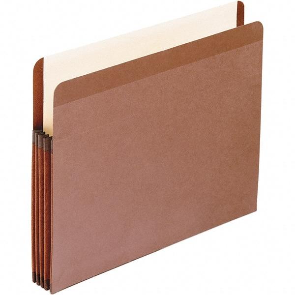 Pendaflex - 11-3/4 x 9-1/2", Letter Size, Brown, Expandable File Folders with Drop Front & End Tab Pocket - Straight Tab Cut Location - Exact Tool & Supply