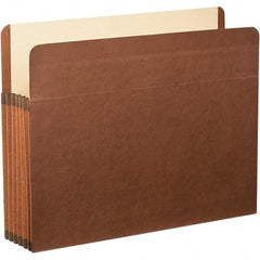 Pendaflex - 11-3/4 x 9-1/2", Letter Size, Brown, Expandable File Folders with Drop Front & End Tab Pocket - Straight Tab Cut Location - Exact Tool & Supply