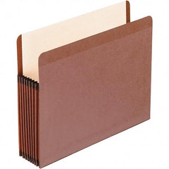 Pendaflex - 11-3/4 x 9-1/2", Letter Size, Brown, Expansion Folders - Straight Tab Cut Location - Exact Tool & Supply
