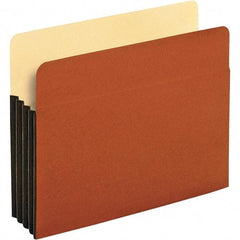 Pendaflex - 11-3/4 x 9-1/2", Letter Size, Brown, Expansion Folders - Straight Tab Cut Location - Exact Tool & Supply
