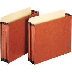 Pendaflex - 11-3/4 x 10-1/4", Letter Size, Redrope, 3-1/2" Expanding Wallet - Straight Tab Cut Location - Exact Tool & Supply