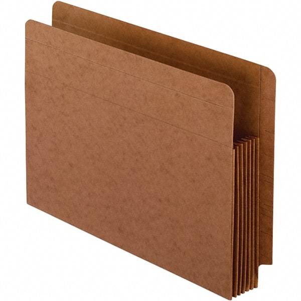 Pendaflex - 12-3/4 x 9-1/2", Letter Size, Brown, Expandable File Folders with Drop Front & End Tab Pocket - Straight Tab Cut Location - Exact Tool & Supply